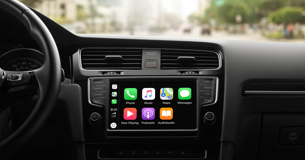 korzystanie z telefonu podczas jazdy, car play, apple car play